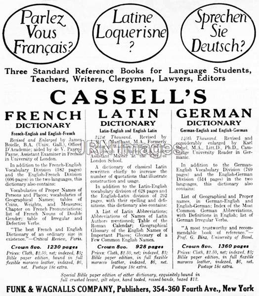 Cassell's French, Latin and German dictionaries