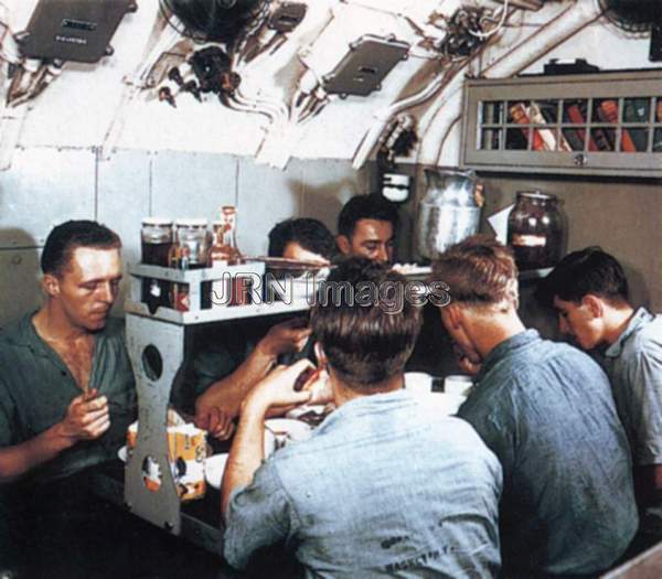 U.S. Submariners at Mess