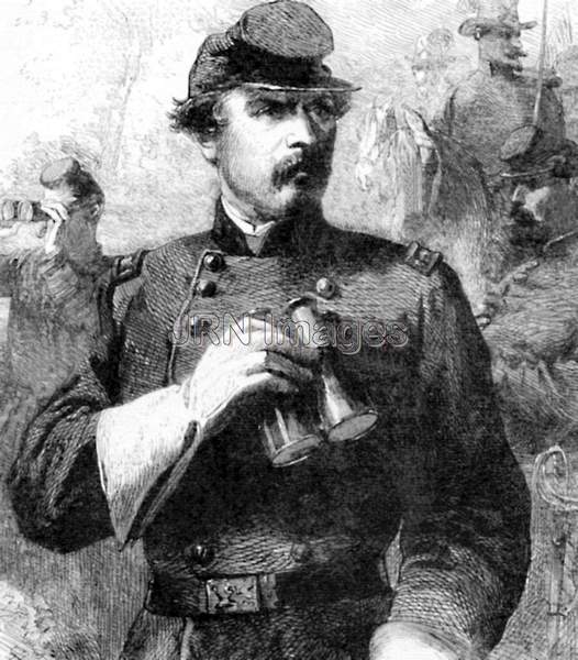 Union General George B. McClellan Holding Binoculars