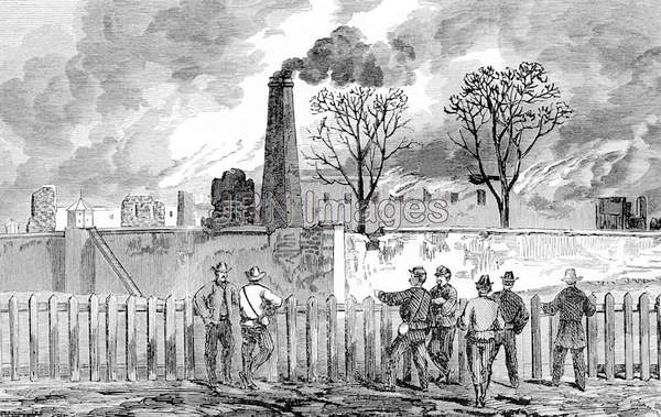 Burning of Andersonville Prison Camp 1865