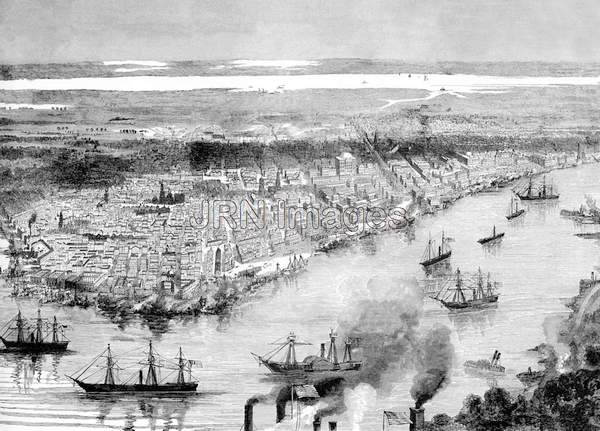 Union Fleet Anchored in Mississippi River at New Orleans