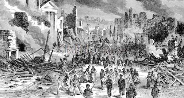 Union Troops March Into Ruined Richmond