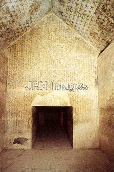 Chamber within Egyptian Pyramid of Unas