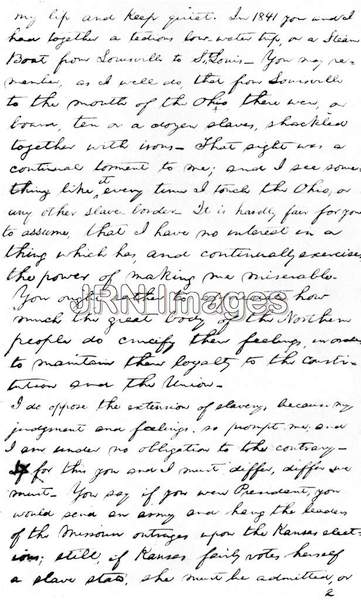 Letter Lincoln wrote August 24, 1855