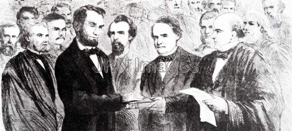 Lincoln taking oath of office