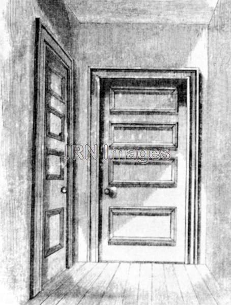 Drawing of the Doorway in Ford's Theatre