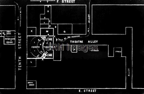 Map of the Escape Route Taken By John Wilkes Booth