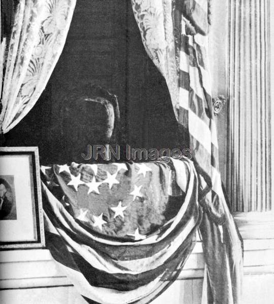 Flag-Draped Box That Was the Scene of the Assassination of Abraham Lincoln